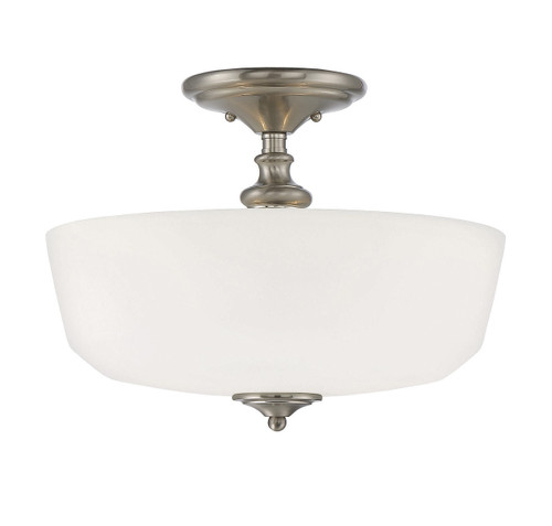 Melrose 2-Light Ceiling Light in Satin Nickel (6-6835-2-SN)