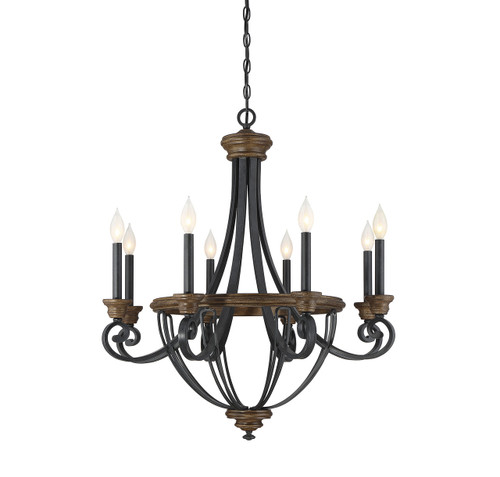 Wickham 8-Light Chandelier in Whiskey Wood (1-2051-8-68)