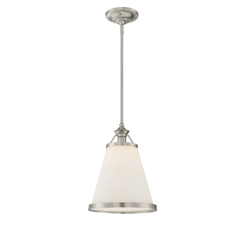 Ashmont 1-Light Pendant in Satin Nickel (7-130-1-SN)