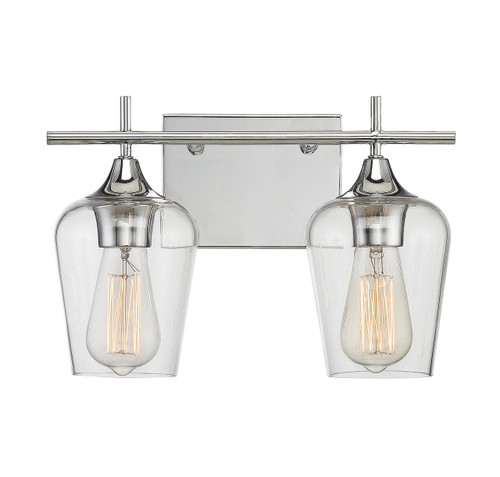 Octave 2-Light Bathroom Vanity Light in Polished Chrome (8-4030-2-11)