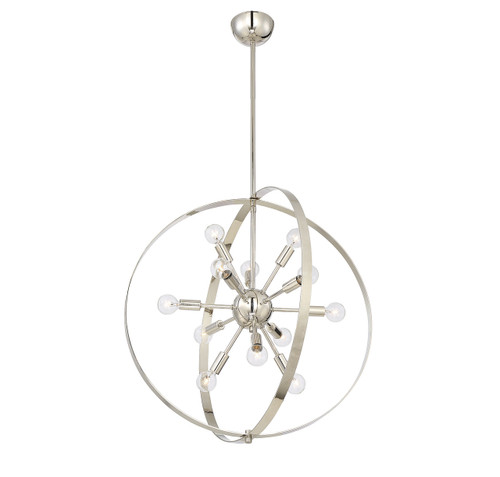 Marly 12-Light Chandelier in Polished Nickel (7-6098-12-109)