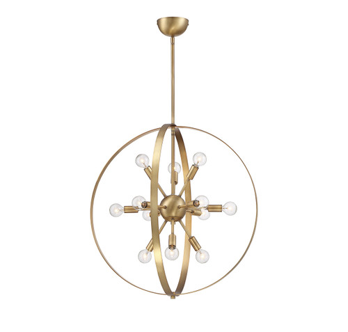 Marly 12-Light Chandelier in Warm Brass (7-6098-12-322)