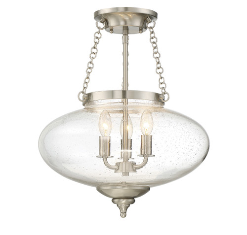 Lowry 3 Light Semi-Flush (6-9040-3-SN)