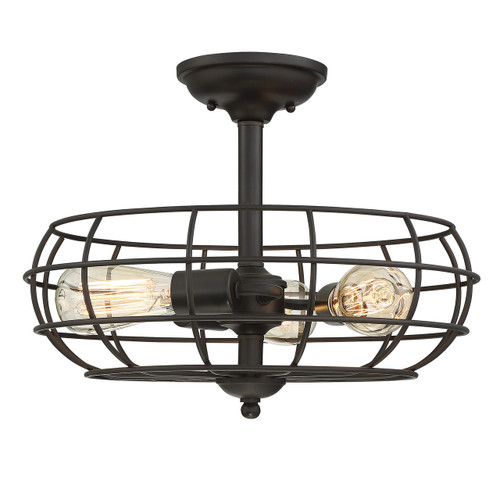 Scout 3-Light Ceiling Light in English Bronze (1-8075-3-13)