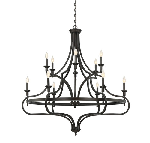 Shields 12-Light Chandelier in English Bronze (1-9084-12-13)