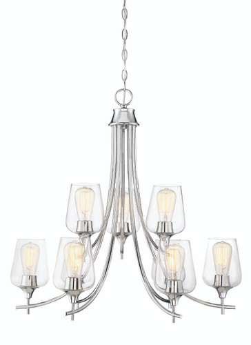 Octave 9-Light Chandelier in Polished Chrome (1-4033-9-11)