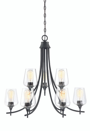 Octave 9-Light Chandelier in English Bronze (1-4033-9-13)