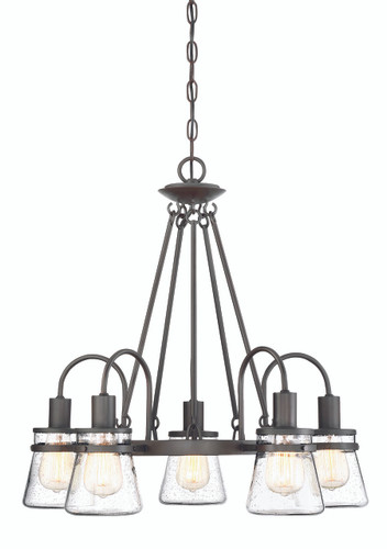 Portsmouth 5-Light Outdoor Oval Chandelier in English Bronze (1-3501-5-13)