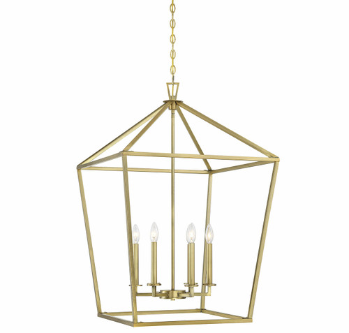 Townsend 6-Light Pendant in Warm Brass (3-322-6-322)