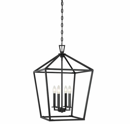 Townsend 4-Light Pendant in Matte Black (3-321-4-89)