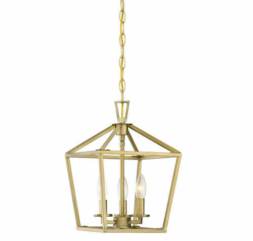 Townsend 3-Light Pendant in Warm Brass (3-320-3-322)