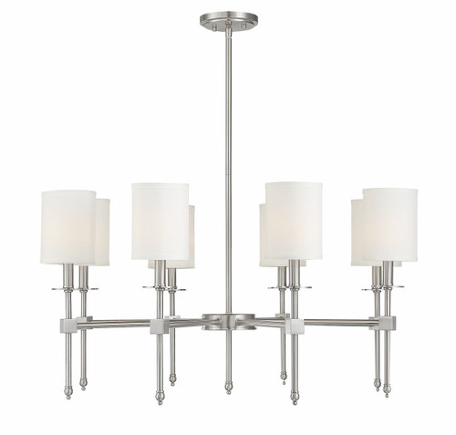 Chatham 8-Light Chandelier in Satin Nickel (1-306-8-SN)