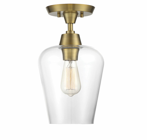 Octave 1-Light Ceiling Light in Warm Brass (6-4037-1-322)