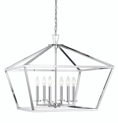 Townsend 6 Light Polished Nickel Lantern (3-325-6-109)