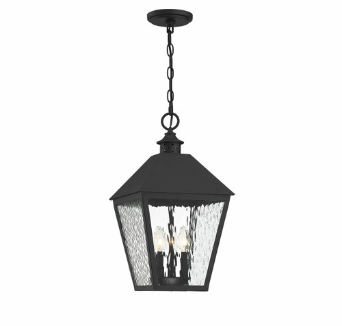 Harrison Matte Black 3 Light Outdoor Pendant (5-793-BK)