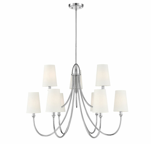 Cameron 9-Light Chandelier in 
Polished Nickel (1-2541-9-109)