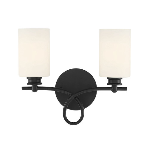 Woodbury 2-Light Bathroom Vanity Light in Black (8-530-2-BK)