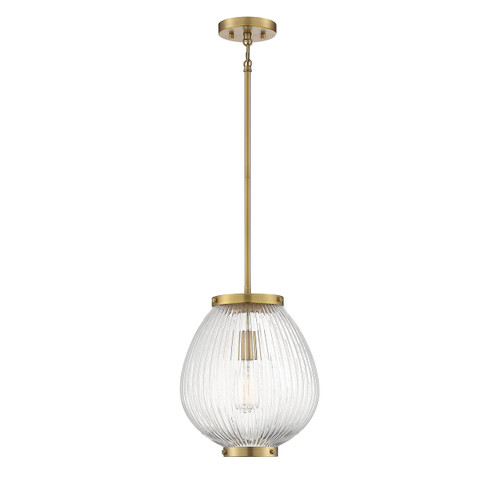 Welles 1-Light Pendant in Warm Brass (7-170-1-322)