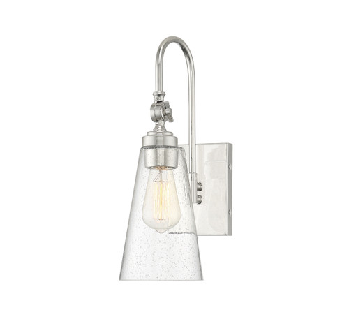 York 1-Light Adjustable Wall Sconce in Polished Nickel (9-108-1-109)