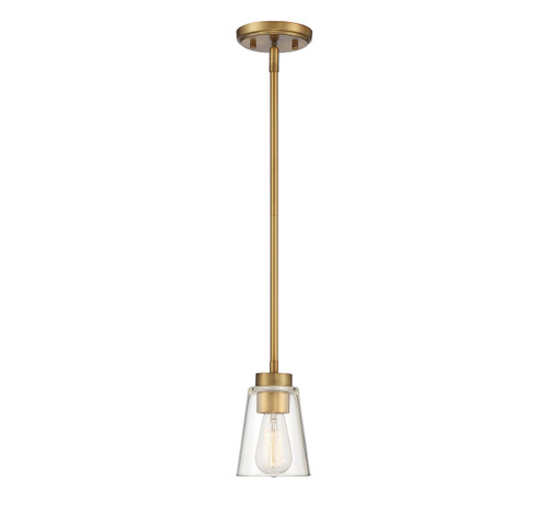 Calhoun 1-Light Mini-Pendant in Warm Brass (7-1026-1-322)