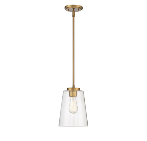 Calhoun 1-Light Pendant in Warm Brass (7-1027-1-322)