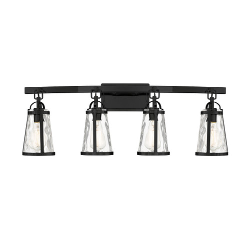 Albany 4-Light Bathroom Vanity Light in Black (8-560-4-BK)