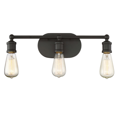 3-Light Bathroom Vanity Light in Oil Rubbed Bronze (M80012ORB)