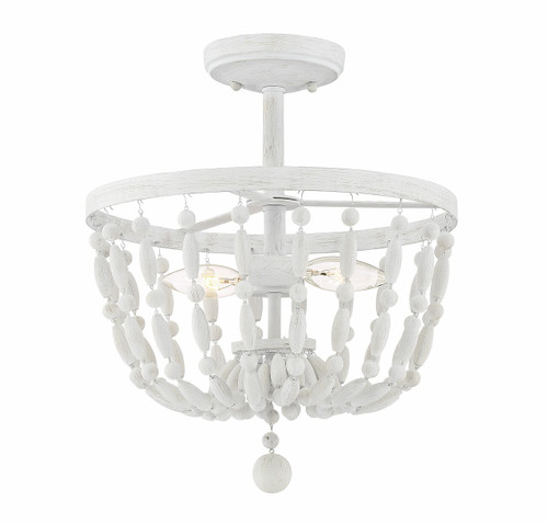 2-Light Ceiling Light in Distressed Wood (M60028DW)