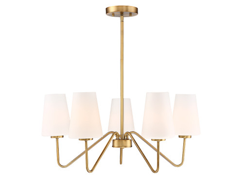 5-Light Chandelier in Natural Brass (M10060NB)