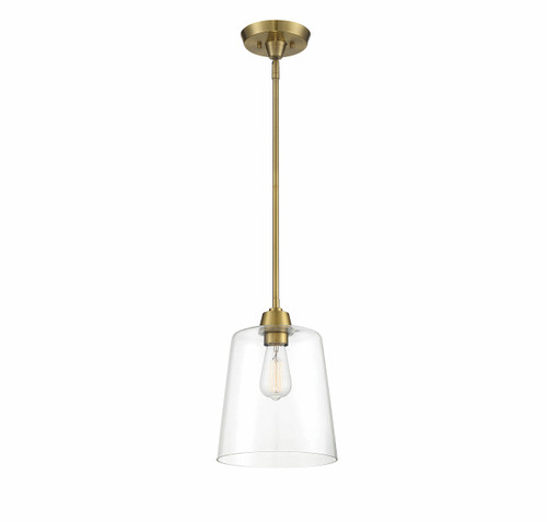 1-Light Pendant in Natural Brass (M70081NB)