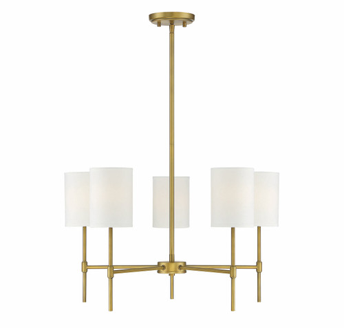 5-Light Chandelier in Natural Brass (M10067NB)