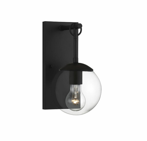 1-Light Outdoor Wall Lantern in Matte Black (M50029BK)