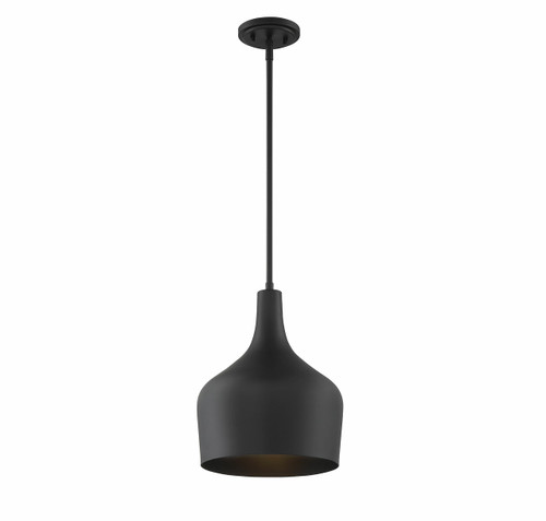 1-Light Pendant in Matte Black (M70020MBK)
