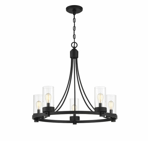 5-Light Chandelier in Matte Black (M10018MBK)