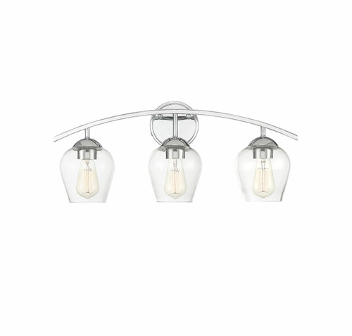 3-Light Bathroom Vanity Light in Chrome (M80032CH)