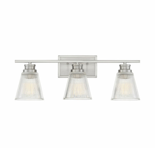 3-Light Bathroom Vanity Light in Brushed Nickel (M80041BN)