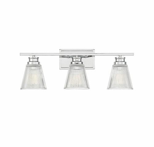 3-Light Bathroom Vanity Light in Chrome (M80041CH)