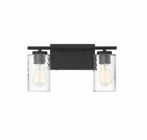 2-Light Bathroom Vanity Light in Matte Black (M80037MBK)