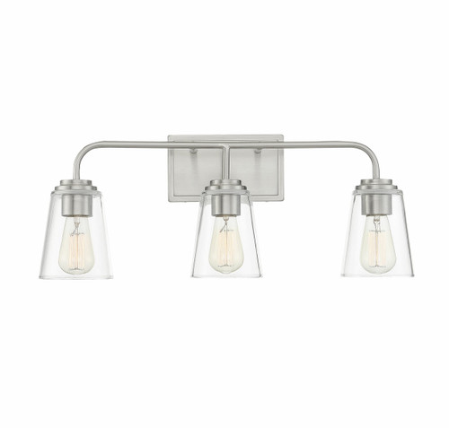 3-Light Bathroom Vanity Light in Brushed Nickel (M80044BN)