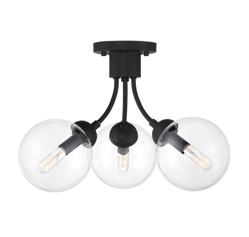 3-Light Ceiling Light in Matte Black (M60060MBK)