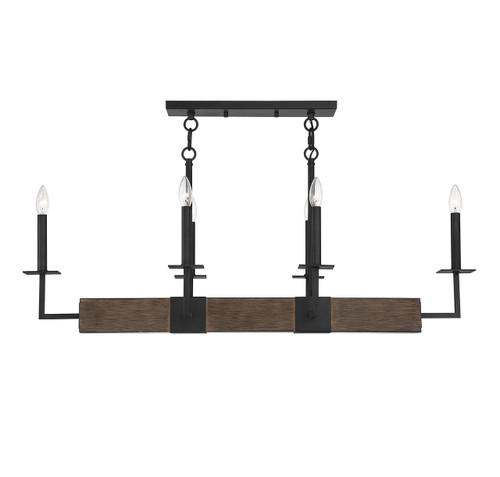 6-Light Linear Chandelier in Remington (M10088DG)