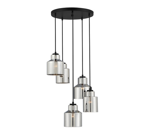 5-Light Chandelier in Matte Black (M10091MBK)