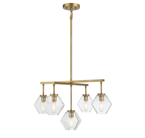 5-Light Chandelier in Natural Brass (M10097NB)
