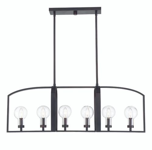 Brockton 6 Light Outdoor Linear Chandelier (1-2111-6-13)