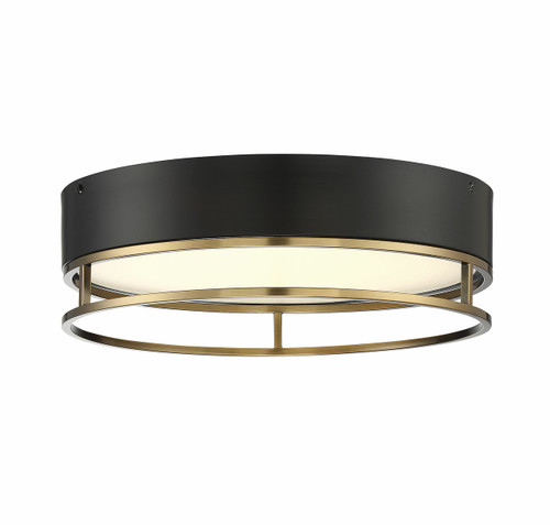 Creswell Warm Brass Oval Led Flush Mount (6-2191-15-322)