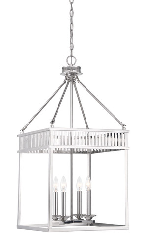 William 4 Light Polished Nickel Lantern (3-3104-4-109)