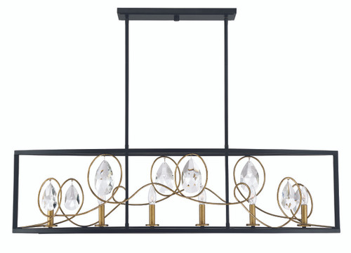 Suave 6 Light Linear Chandelier (1-2033-6-62)