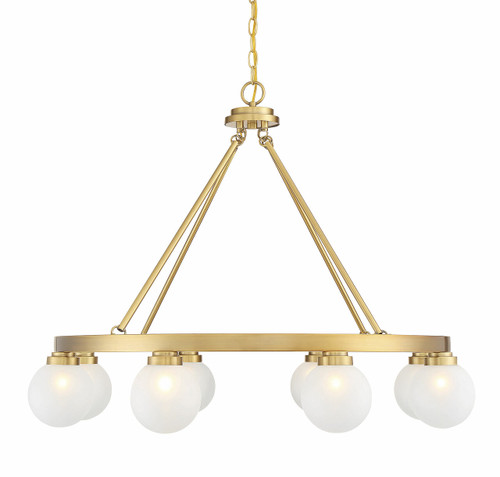 Avery Warm Brass 8 Light Chandelier (1-1841-8-322)