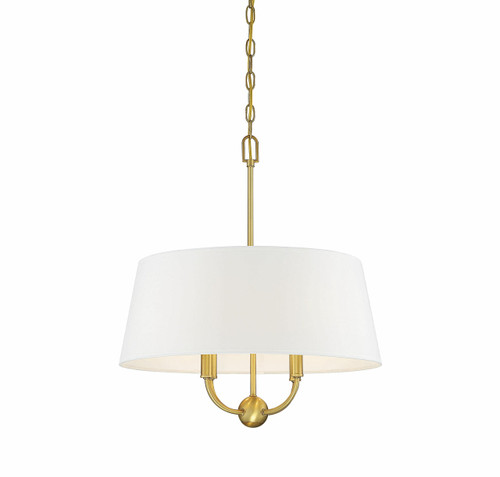 Meridian 4 Light Natural Brass Pendant (M70082NB)