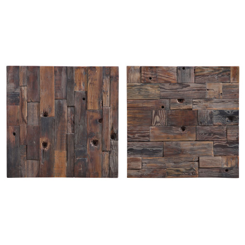 Astern Wood Wall Decor, S/2 (04239)